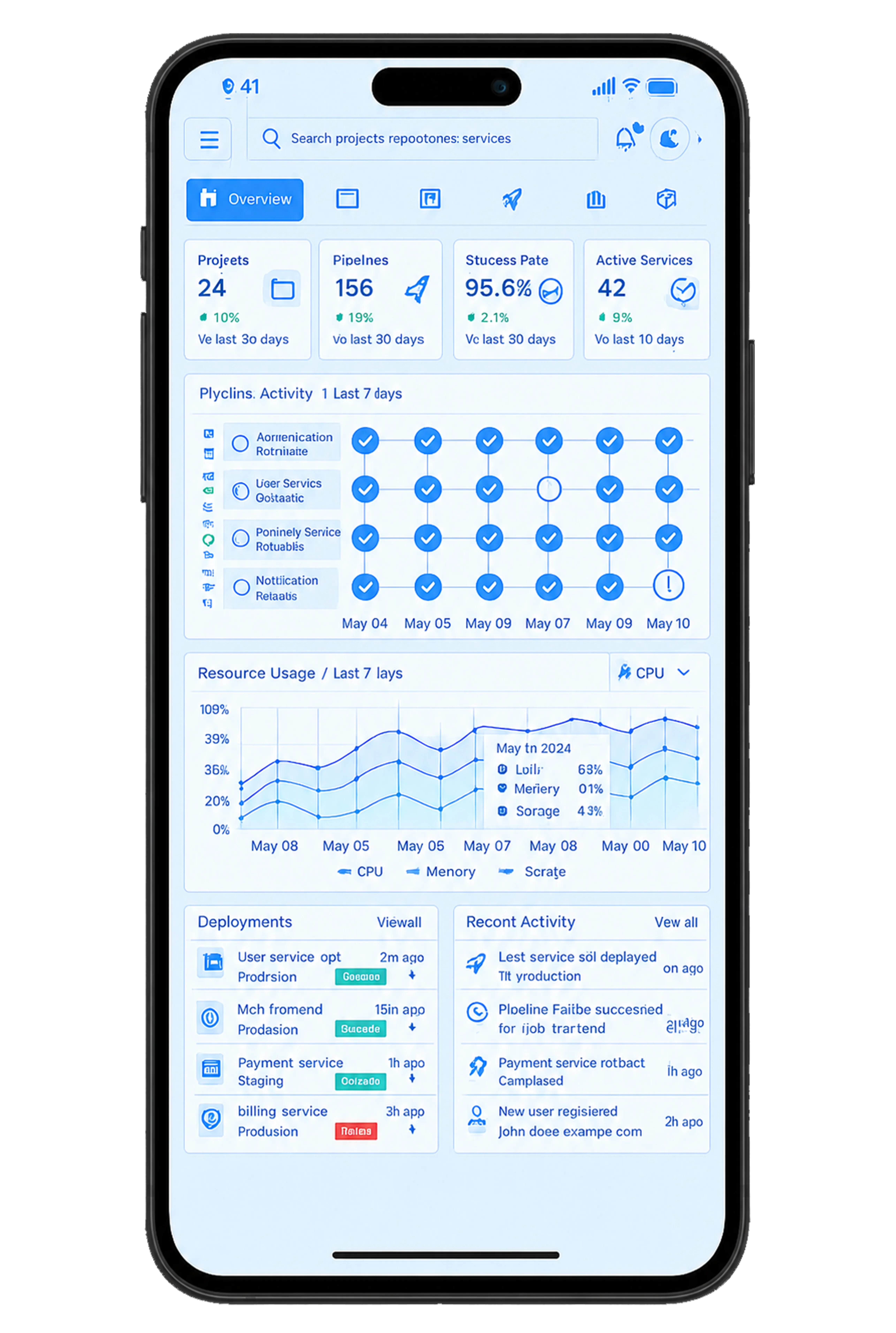 Product running on a mobile phone